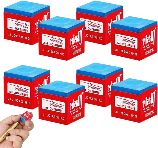 Biljartkrijt Set - Keu Krijt - Spel Verbeteren - Kruimelvrij - 8 Stuks - Diverse Kleuren