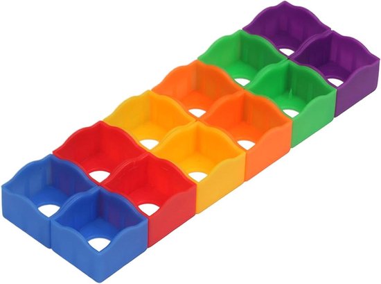 Biljartkrijthouder - Krijt Opslag - Georganiseerd Spelen - 12 Krijtjes Houden - Compact Formaat - Meerkleurig