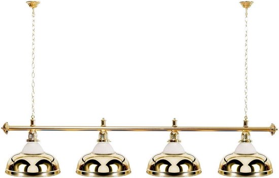 Biljartlamp met Paraplu's - Hanglamp Keuze - Biljart Verlichting - Gelijkmatige Lichtverdeling - 180 cm - Goud