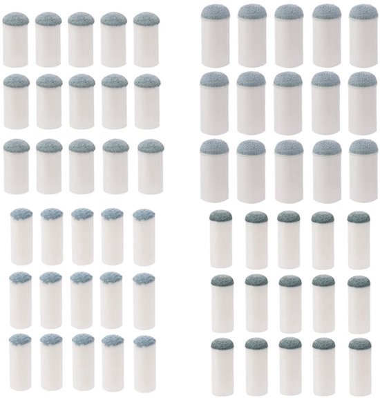 Biljartpunten 60 Stuks - Slip-On Cue Tips - Rubber - 4 Maten 9/10/12/13mm - Vervangingsset - Slijtvast en Flexibel - Biljarttips