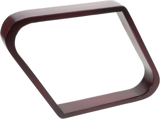 Biljartrek Driehoek - Ballenrek - Biljart Spel - Houten Constructie - 31x21x3cm - Donkerrood