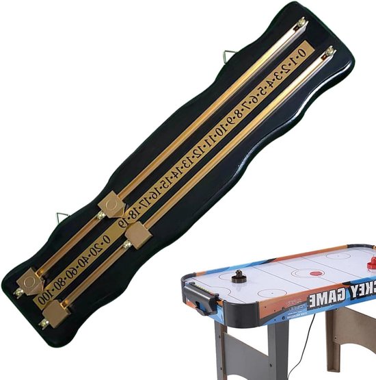 Biljartscorebord - Score Keeper - Biljartspel Bijhouden - Duidelijke Cijfers - 459 x 132 x 37 cm - Zwart