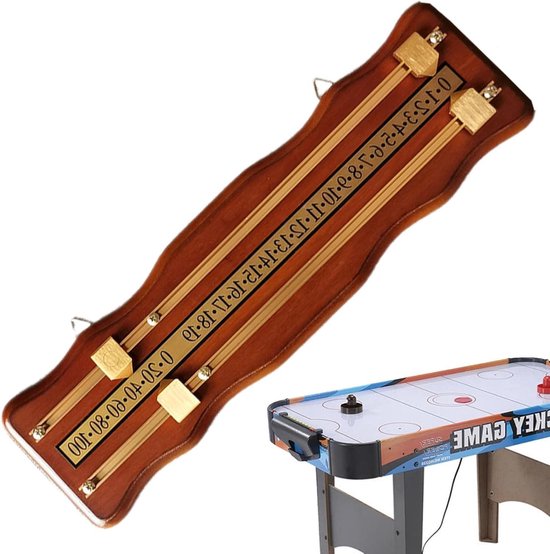 Biljartscorebord - Scorebord Biljart - Score Bijhouden - Duidelijke Cijfers - 459 x 132 x 37 cm - Bruin