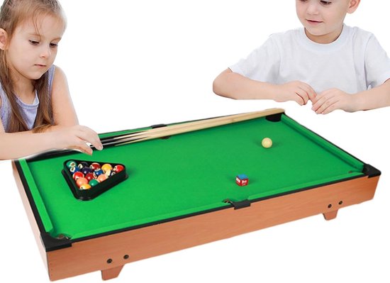 Biljarttafel Draagbaar - Speeltafel Multifunctioneel - Feestjes Thuis - Verstelbaar Ontwerp - 81 x 40 x 15 cm