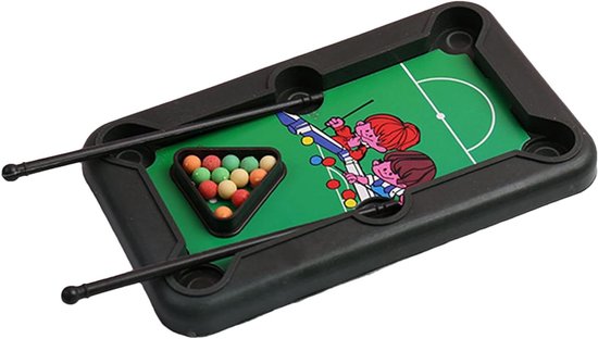 Biljarttafel kinderen - Mini pooltafel - Familie spelplezier - Robuuste constructie - 15 x 9 cm - Niet gespecificeerd