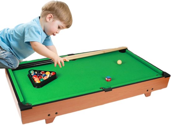 Biljarttafel Kinderen - Mini Pooltafel - Thuisfeest Spel - Verstelbare Hoogte - 81x40x15 cm
