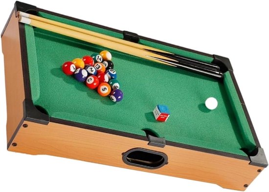 Biljarttafel - Mini pooltafel - Familie plezier - Compact en draagbaar - Niet gespecificeerd - Houtkleur