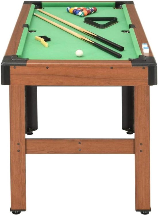 Biljarttafel - Pooltafel - Spelletjes spelen - Inclusief accessoires - 122 cm - Bruin