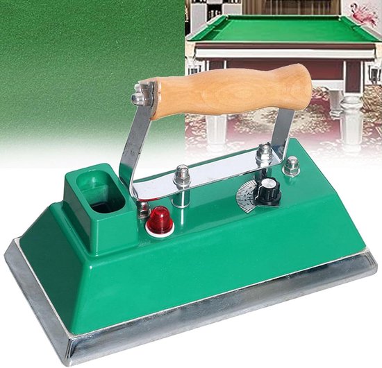 Biljarttafel Strijkijzer - Pooltafel Borstel - Tafelonderhoud - Instelbare Temperatuur - 670 mm - Zwart