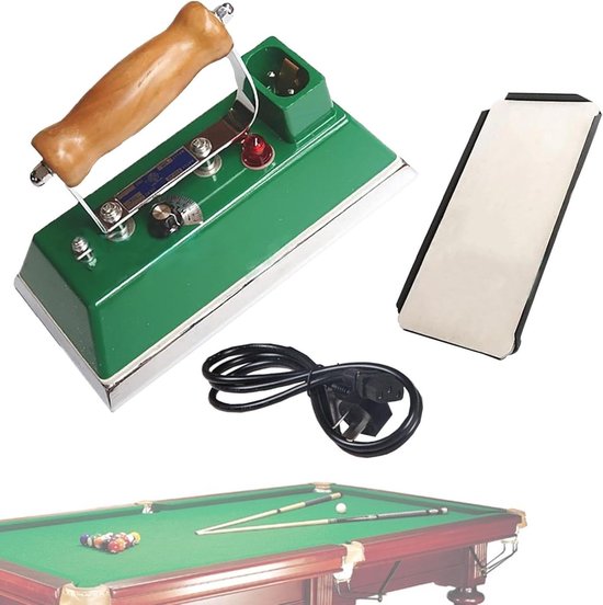 Biljarttafel Strijkijzer - Pooltafelborstel Kleed - Tafelkleed Onderhoud - Verstelbare Temperatuur - 243 mm - Niet gespecificeerd