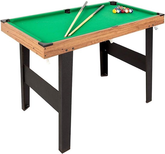 Biljarttafel voor kinderen - Speeltafel - Spelplezier thuis - Compleet met accessoires - 121 x 61 cm - Houtkleur
