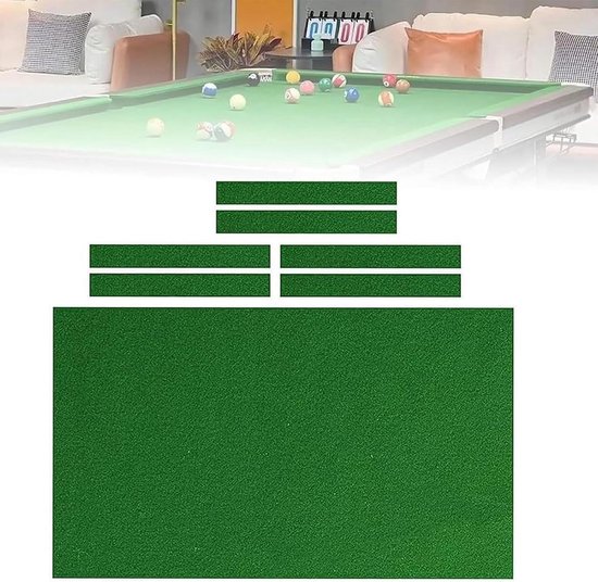 Biljarttafelkleed - Pooltafel Vilt - Indoor Sport - Superieure Rekbaarheid - 8Ft - Groen