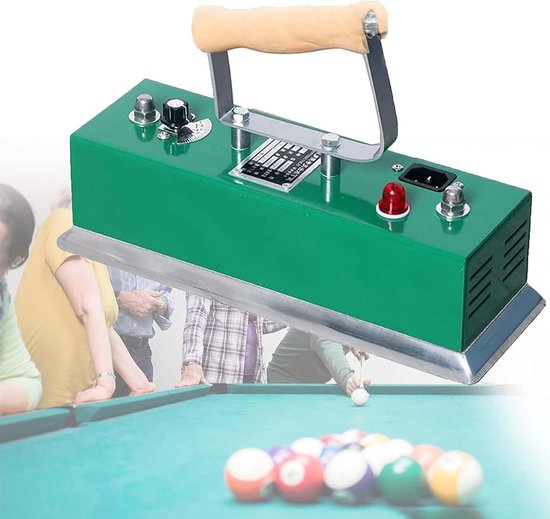 Biljarttafelkleed strijkijzer - Snooker onderhoud - Tafelkleed glad maken - Instelbare temperatuur - 300 mm - Grijs