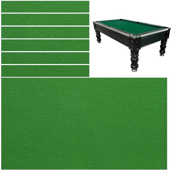 Biljarttafelkleed Vervangingsset - Pooltafel Vilt - Biljart Spelverbetering - Duurzaam Kleurbestendig Materiaal - 7/8/9/11 ft Tafels - Groen