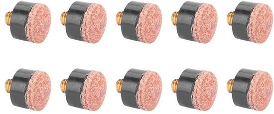 Biljarttip Set van 10 - 10mm/11mm/12mm/13mm - Duurzaam - Vervangingsonderdelen - Eenvoudig te installeren - Hoge kwaliteit - Keu Tip