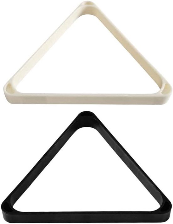 Billiard Ball Racks - Pool Triangle - Spel Organiseren - Duurzaam Plastic - 26.5x26.5cm - Wit Beige