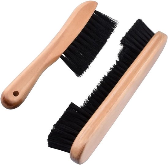 Billiard Borstel Set voor Pooltafel - Houten Schoonmaakaccessoires voor Biljart en Rail Reiniging