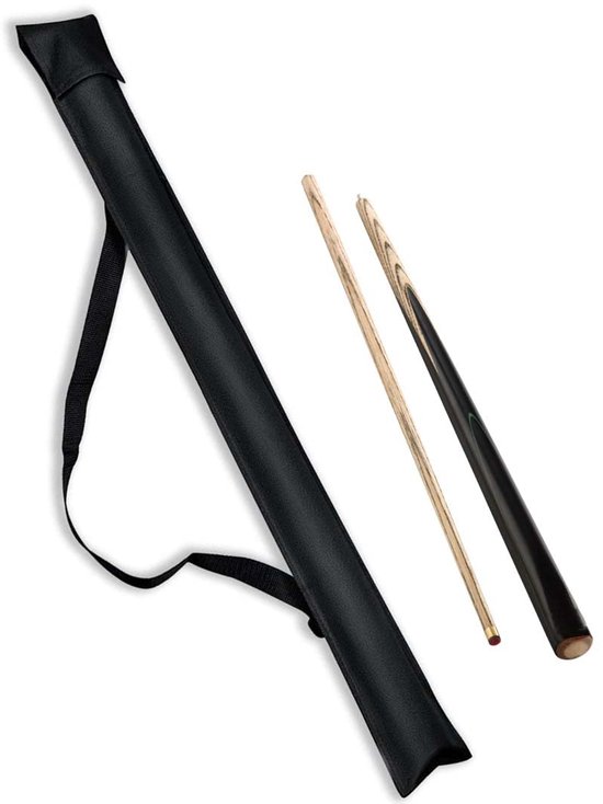 Billiard Cue Bag - 1 Pack - Dubbelgestikte Nylon - Voor 1/2 Billiard Stokken van QTX