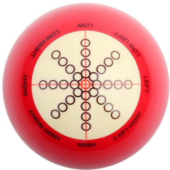 Billiard Cue Ball Trainingsartifact, 2-1/4" Reguliere Maat Standaard Pooltafel Trainingscuebal, Draagbare Oefen Cuebal voor Amerikaanse Biljart Achtballen, Beginner, Biljartaccessoires van Merkloos