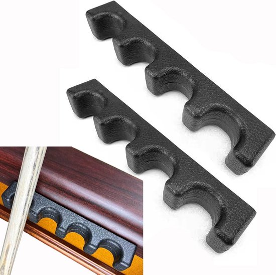 Billiard Cue Holder - Antislip Cue-Rest Stick Houder voor Billiardaccessoires, Draagbare Cue Stand voor Billiardkamers en Clubs, Zwart, 160x27x25mm