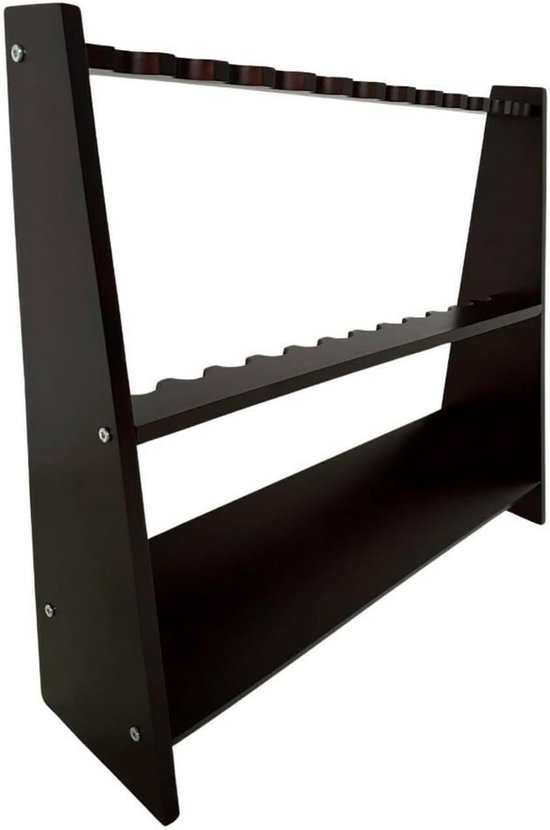 Billiard cue rack 12 cues - massief hout - stabiel ontwerp - houdt cues en ballen netjes - ShopVlot
