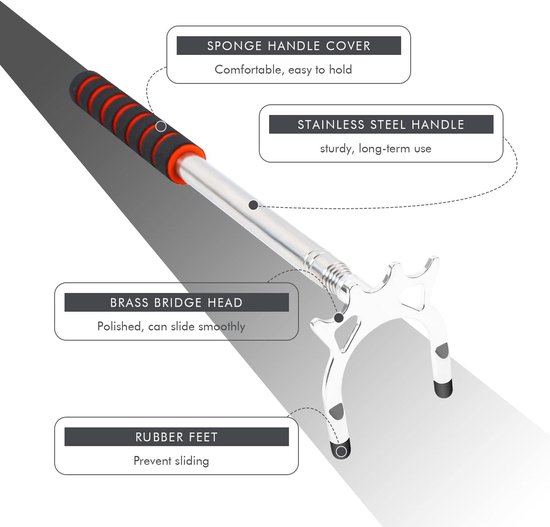 Billiard Cue Stick Bridge Set met 3 Verwijderbare Messing Bridge Heads voor Pooltafel Accessoires en Billiard Spellen