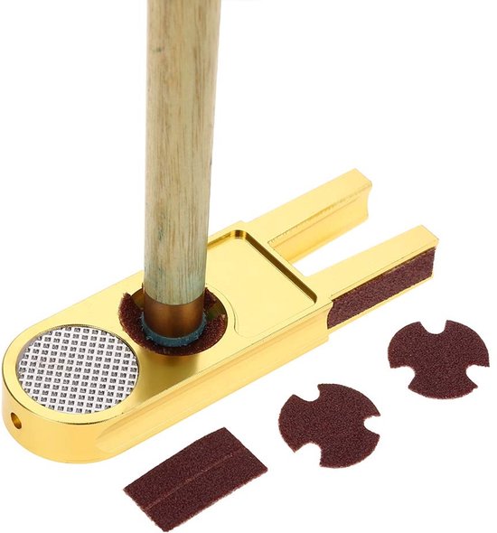 Billiard Cue Tip Trimmer - Multifunctionele Tool - Staal - Cue Tip Shaper - Geschikt voor Billiard, Snooker en Pool - Compact en Duurzaam