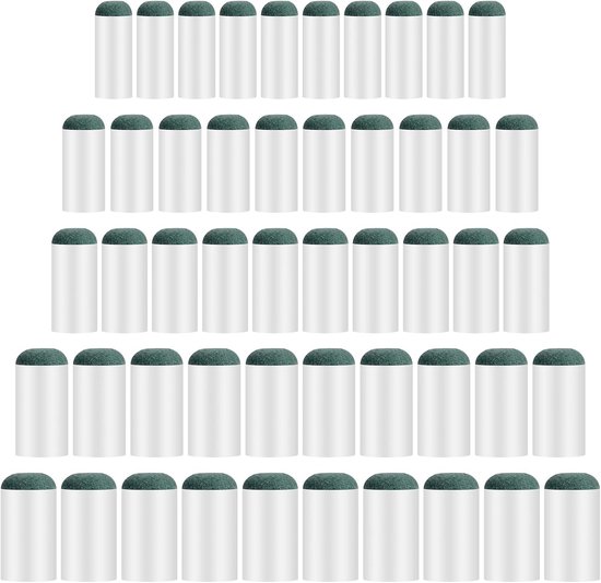 Billiard cue tips 50pcs - 5 maten van 9mm tot 13mm - slip-on systeem - ideaal voor snooker en pool - ShopVlot