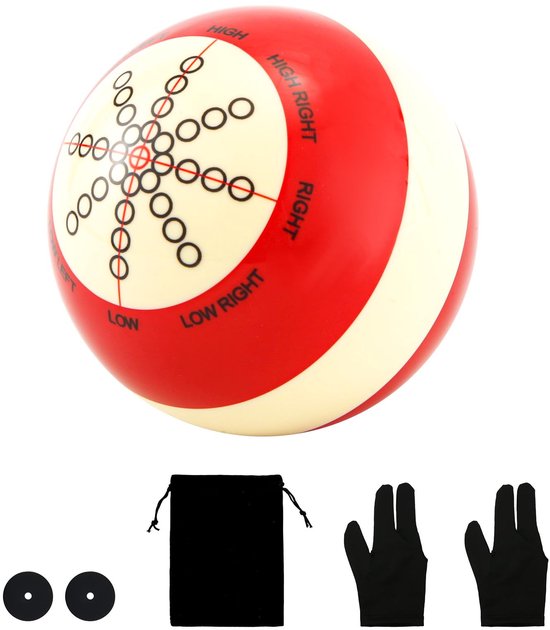 Billiard Cue Training Artifact - Trainingsaccessoires met Handschoenen en Balzak
