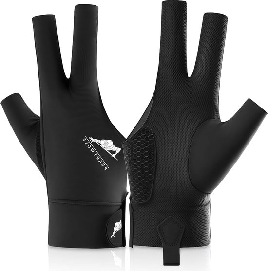 Billiard Handschoen Zwart voor Optimale Grip en Comfort tijdens het Biljarten, Perfect voor Spelers