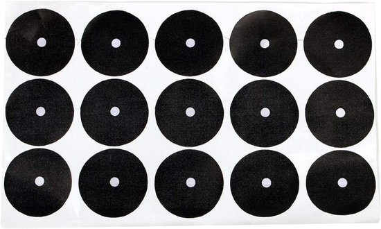 Billiard Point Stickers - Pool Table Markers - Billiard Training - Waterproof Fabric - 35mm American - Black