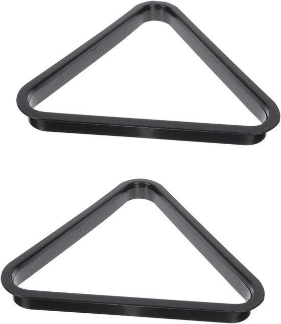 Billiard Racks - Pool Table Holder - Ballen Organiseren - Stabiel Driehoek Ontwerp - 2 Stuks - Zwart