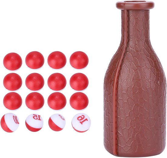 Billiard shaker fles met genummerde ballen en dobbelstenen voor poolspel, ideaal voor kinderen en volwassenen