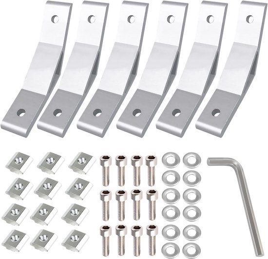 Binnenhoek 135 graden 30x30 hoekverbinder aluminium profielverbinder aluminium profiel hoekverbinder voor stutprofiel, 3D-printer, CNC-router, doe-het-zelf projecten (6 stuks)