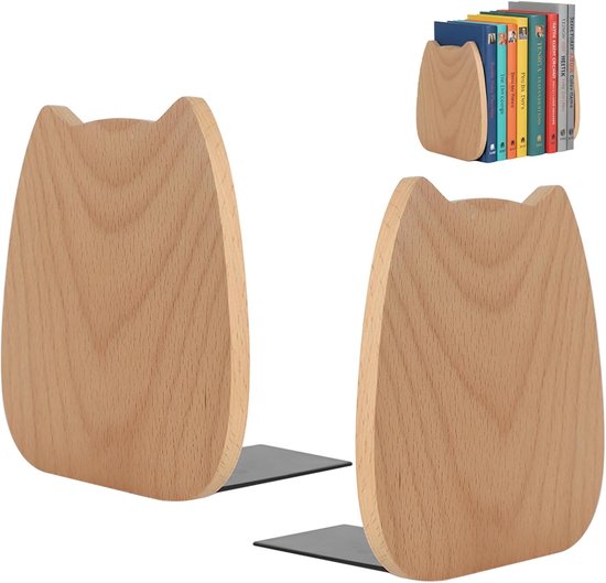Boekensteunen voor Planken, 2 Stuks, Antislip Basis, Ideaal voor Boekenplank, Bibliotheek en Kantoor, Decoratieve Boekensteunen voor Thuisgebruik