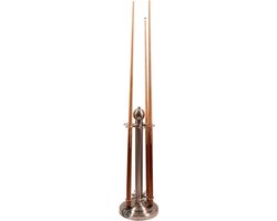 Brushed Steel Cue Stand 6 Cues van Peradon