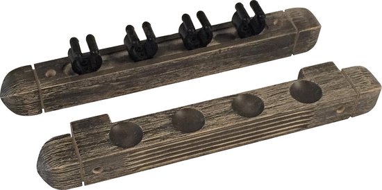 Buffalo cue wall rack for 4 cues grey van Buffalo