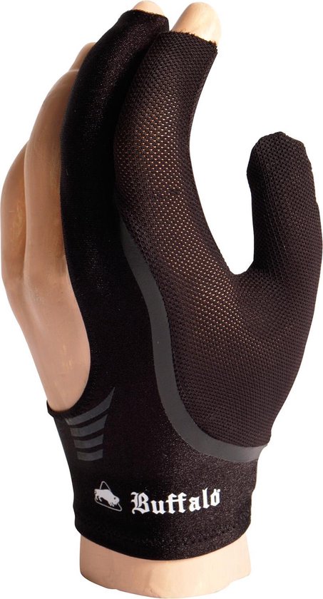 Buffalo Reversible biljarthandschoen zwart/zwart M