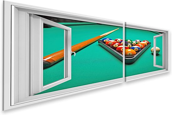 Canvas Schilderij - Wanddecoratie - Woonkamer Aankleden - 2-delig Ontwerp - 160x40cm - Multicolor