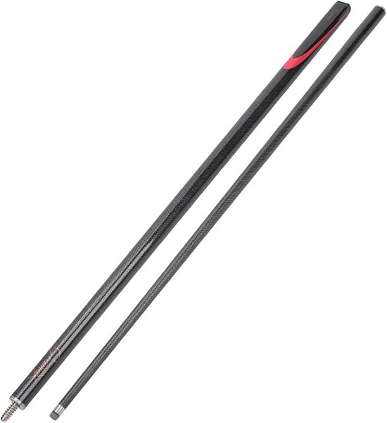 Carbon biljartkeu 145 cm voor junioren - lichtgewicht en comfortabel met grip voor snooker en familie-entertainment