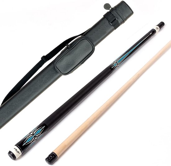 Centurion American Pool Keu met Gesimuleerde Lederen Grip Section-58 (147cm) - 13mm tip - compleet met Hard Case