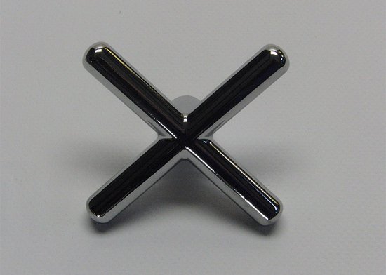 Chrome kruis voor rest keu biljart zonder rest dopjes van Billiard-Pro