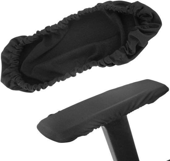 Comfortabele Armsteunhoezen voor Kantoorstoelen - Polyester Bescherming voor Armleuningen in Zwart, Ideaal voor Ergonomisch Gebruik en Slijtvastheid