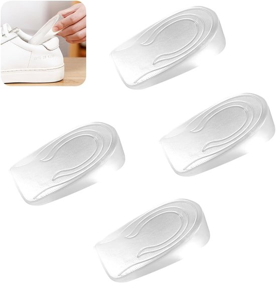 Comfortabele Gel Hakpads voor Ondersteuning van de Hiel en Achillespees - 2 Paar met 1cm Hakwig
