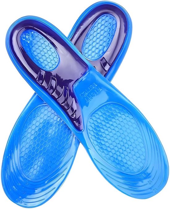 Comfortabele Gel Inlegzolen voor Hielspoor, Ondersteuning bij Plantar Fasciitis, Maat L (40-46)