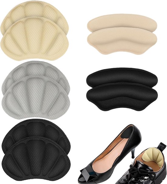 Comfortabele hielkussens voor grote schoenen - 5 paar zelfklevende hielpads voor heren en dames, ideaal voor extra grip en ondersteuning
