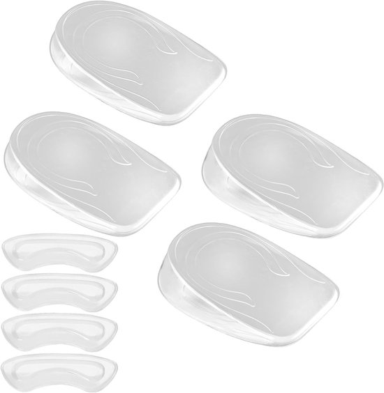 Comfortabele Hielspoor Inlegzolen met 1 cm Verhoging en Silicone Gel Pads voor Dames, Ondersteuning en Schokabsorptie