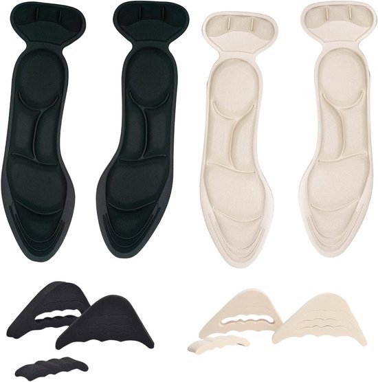 Comfortabele inlegzolen met teen- en hielkussens, antislip ontwerp voor grote schoenen, drukverlichting en ondersteuning