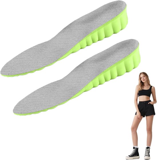 Comfortabele inlegzolen voor dames, schokabsorberend, elastisch en onzichtbaar, geschikt voor schoenmaat 37/38 met verhoogd comfort en ondersteuning