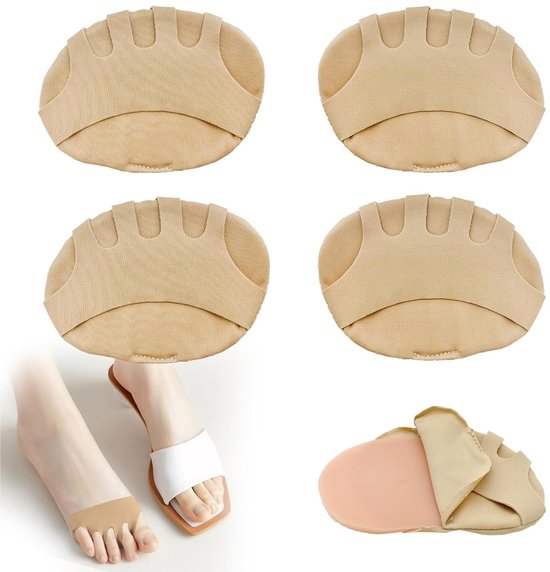 Comfortabele Metatarsale Kussens - 4 Stuks Siliconen Steunpads voor Schoenen, Voetorthese en Drukverlichting (EU 35.5-39)